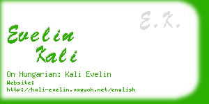 evelin kali business card